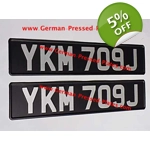 Vintage Silver Pressed Plates Oblong with a Black Border X 2 Pair