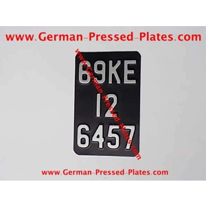 Motorcycle 3 Line 4x7ins / 4.5x7ins Pressed Plate