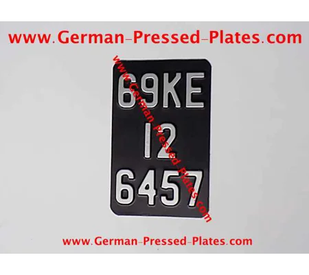 Motorcycle 3 Line 4x7ins / 4.5x7ins Pressed Plate