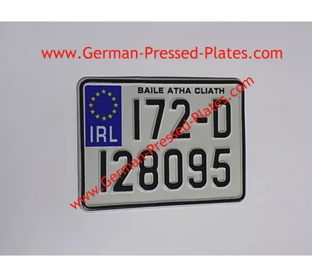 Motorcycle IRL Euro Pressed Plate Size Choice