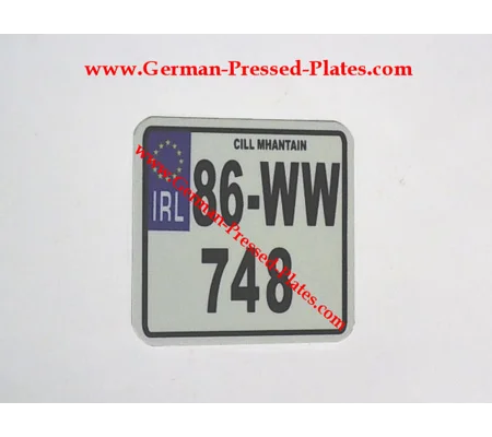 Motorcycle IRL Euro Flat Metal Plate Size Choice