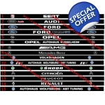 IRL German Plates + Custom Number Plate Frames Black X 2 + Fixing Kit if requi..