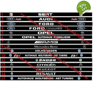 German Custom Number Plate Frames Black X 2