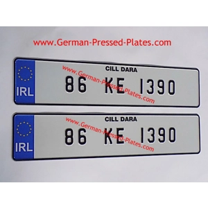 IRL Euro Pressed Plate with Small Size No's with a Size Choice