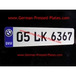 German Pressed Plate with Small Digits and Flag Choice