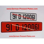 1 x Retro Small Front Pressed Plate + 1 Oblong or Square with a Size and Colou..