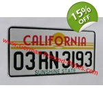USA Pressed Number Plate With Medium Size Digit