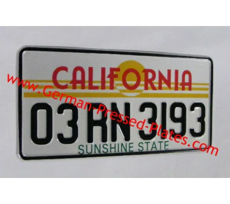USA Pressed Number Plate With Medium Size Digit