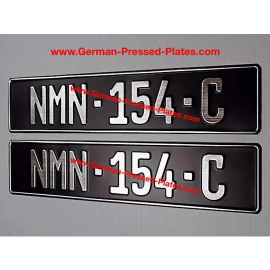 German Brushed Chrome Vintage Pressed Plate x1-Oblong or 300 x 150mm