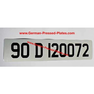 Retro Sticker Number Plate with a Colour Choice
