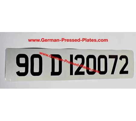 Retro Sticker Number Plate with a Colour Choice