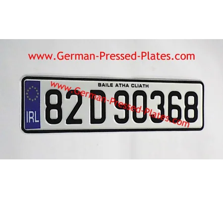 Small Number Plate 340x90mm with Medium No's Pressed x 1