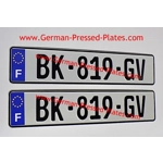 Flag Choice German Pressed Plates White x 2