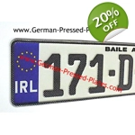 Carbon Look Show German Pressed Plates x2, with Frames if Required