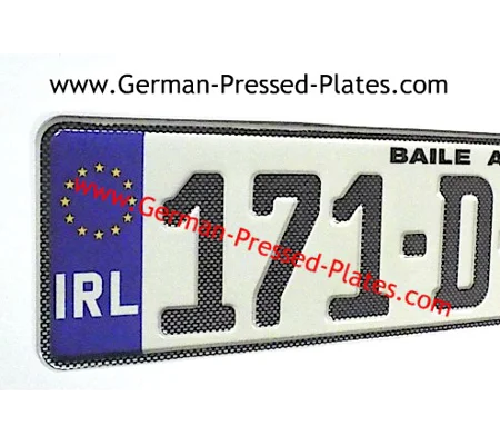 Carbon Look Show German Pressed Plates x2, with Frames if Required