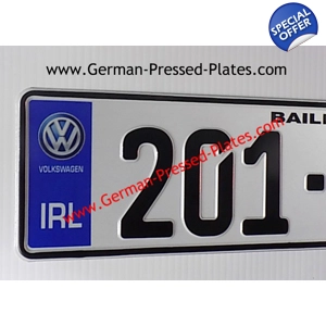 German Pressed Plates x2 with Flag Logo Choice