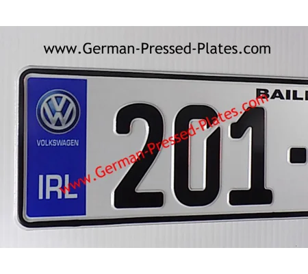 German Pressed Plates x2 with Flag Logo Choice