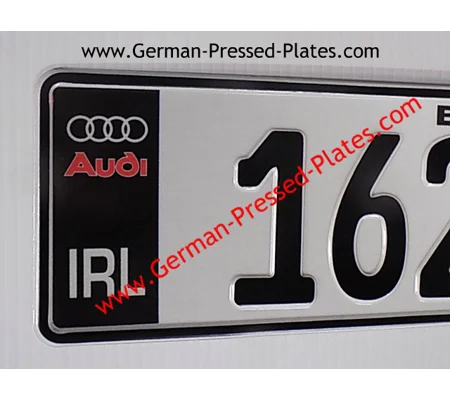 German Pressed Plates x2 with Black Flag Logo Choice