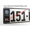 German Pressed Plates x2 with Black Flag Logo Choice