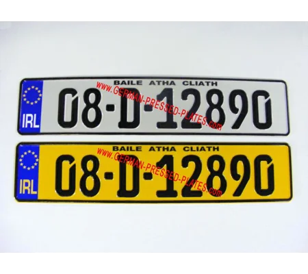 IRL German Pressed Plates 1 White & 1Yellow