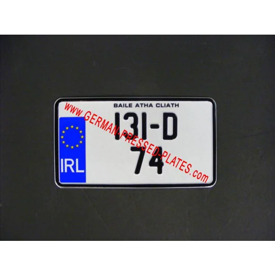 Motorcycle IRL Euro Pressed Plate Size Choice