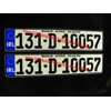 German Number Plates + Frames Black X 2 + Fixing Kit if required 87X