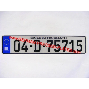 German IRL Euro Acrylic / Plastic Plate for Oblong and Square