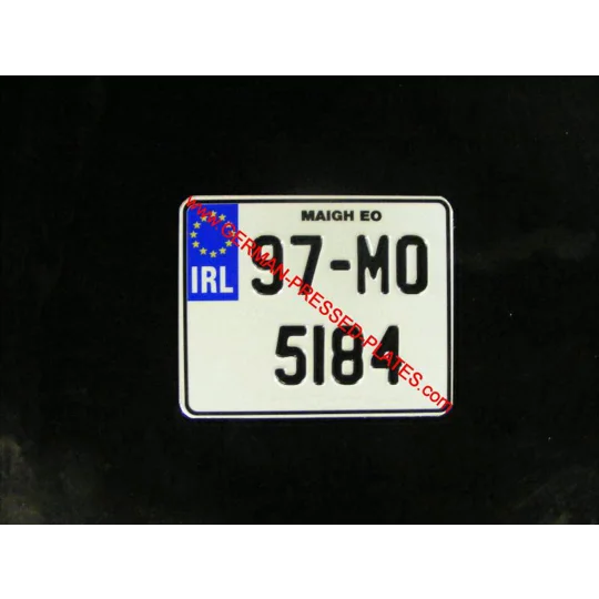 Motorcycle IRL Euro Pressed Plate Size Choice