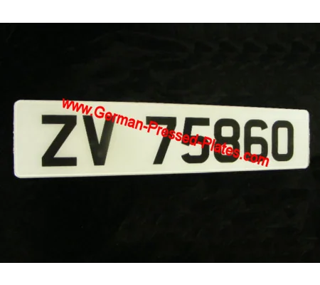 Plastic / Acrylic Vintage Number Plate 70mm No's