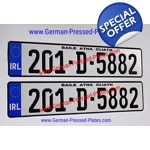 IRL German Plates + Frame Choices Multi-Fit if Required