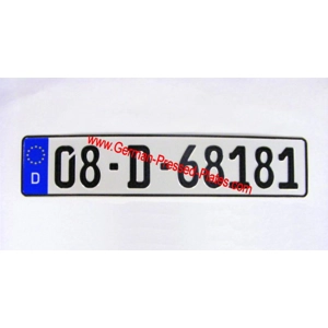 D Flag German Pressed Plates White x 1