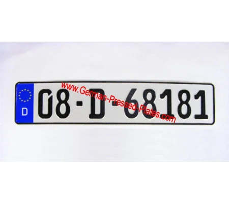 D Flag German Pressed Plates White x 1