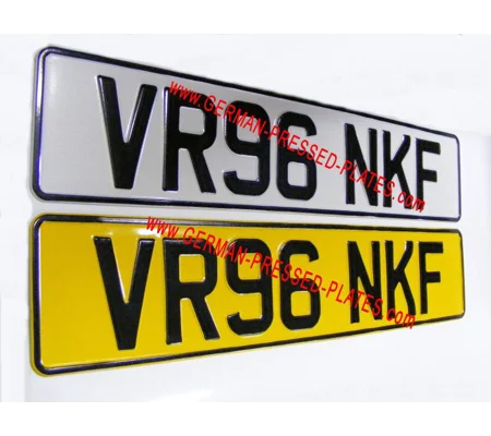 English Pressed Plates x2 with Flag Logo Choice