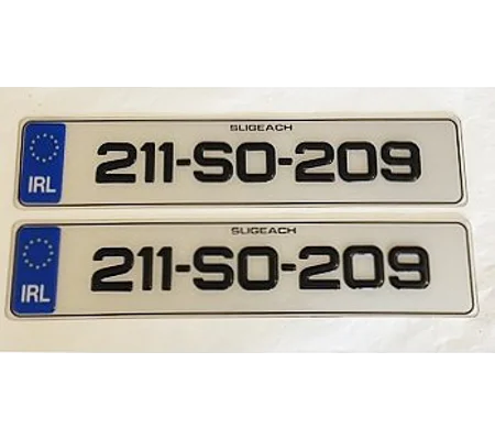 Gel 3D Number Plates x2