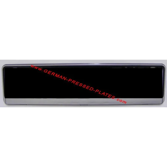 Carbon Fibre/Black/Silver Number Plate Frame Multi-Fit