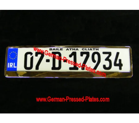 German Pressed Plates x 2 + Chrome Frames x 2