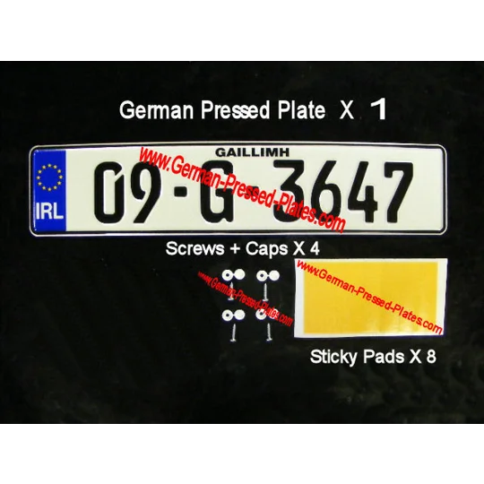 IRL German Pressed Plate White x 1 With Accessories Choices if Required