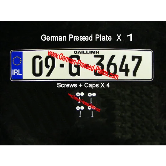 IRL German Pressed Plate White x 1 With Accessories Choices if Required