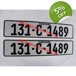 German Pressed Plates White x2 Plain