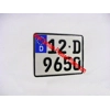 German Square Pressed Number Plate with Size Choice