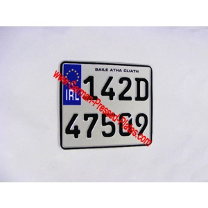 Square German Pressed Number Plate 200mm X 180mm