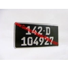 German Square Pressed Number Plate with Size Choice