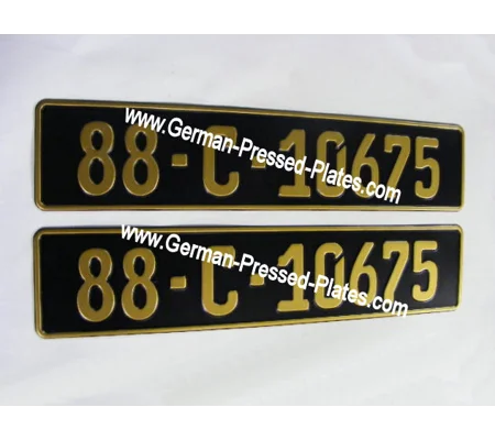 Gold German FE Font Plates Pressed