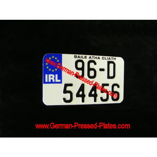 Euro Motorcycle Pressed Plate with Choices