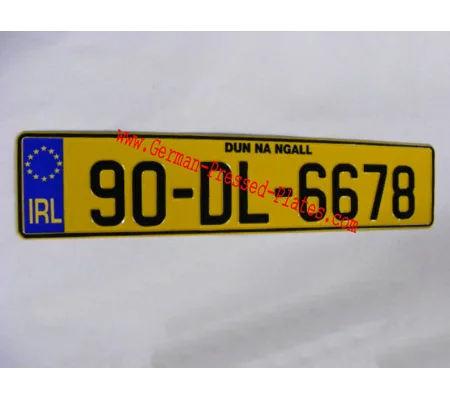Standard IRL Euro Pressed Plates Yellow Oblong / Square
