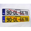 Standard IRL Euro Pressed Plates Yellow Oblong / Square