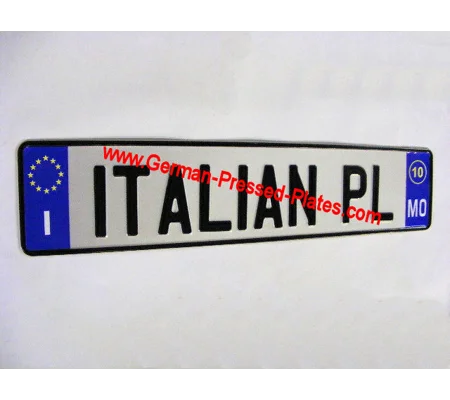 Italian Flag Pressed Plate with Province Choice White x1