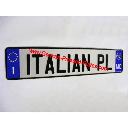 Italian Flag Pressed Plate with Province Choice White x1