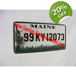 Maine USA Pressed Number Plate With Small Size Digit