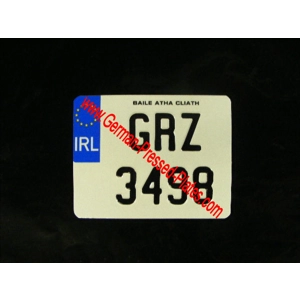 IRL Euro Motorcycle Pressed Plate with Choices